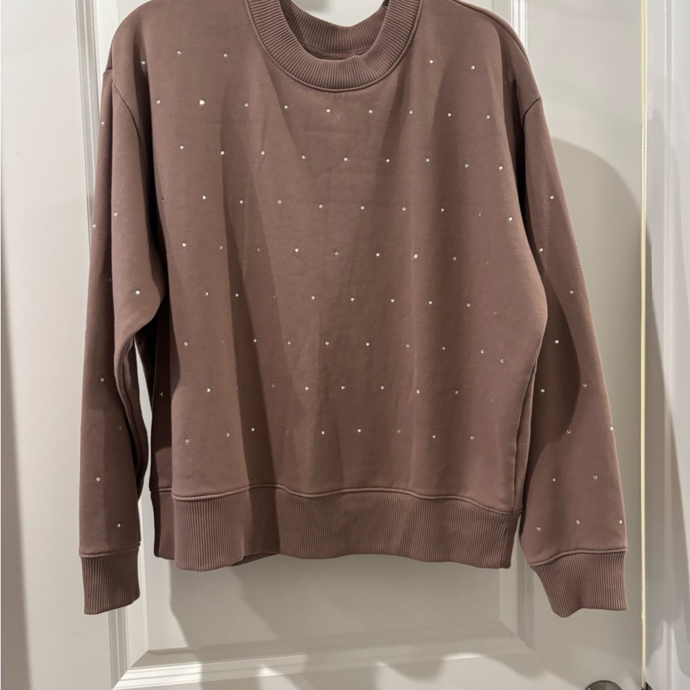 Brown Sweatshirt with sparkle Accents